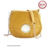 michael kors fulton pebbled logo groot geel crossbody zakken Allure Prijs y7kww794